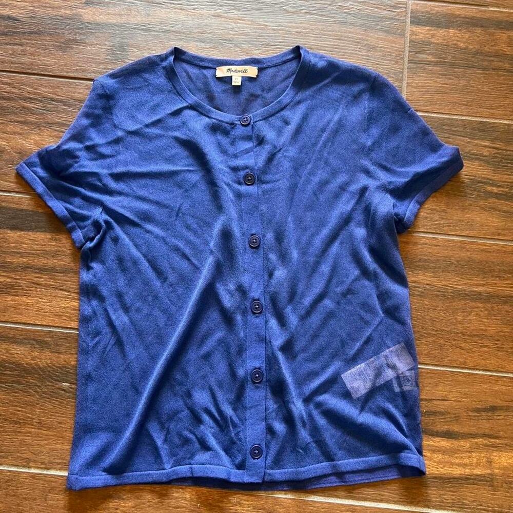 NWOT Madewell sheer blue shirt